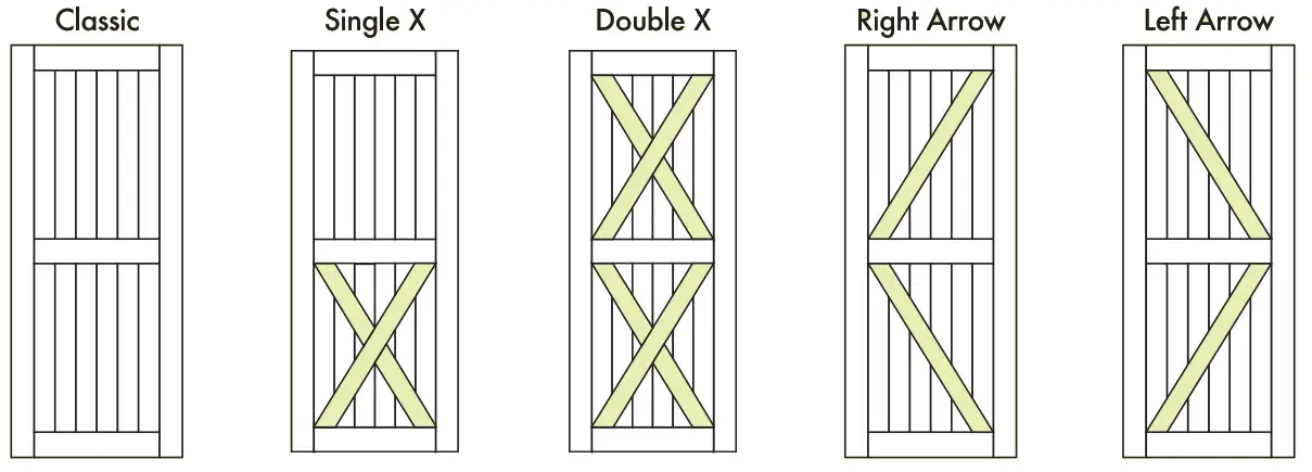 HOMACER 49861019 5 In1 Pine Wood Barn Door Frame - fig