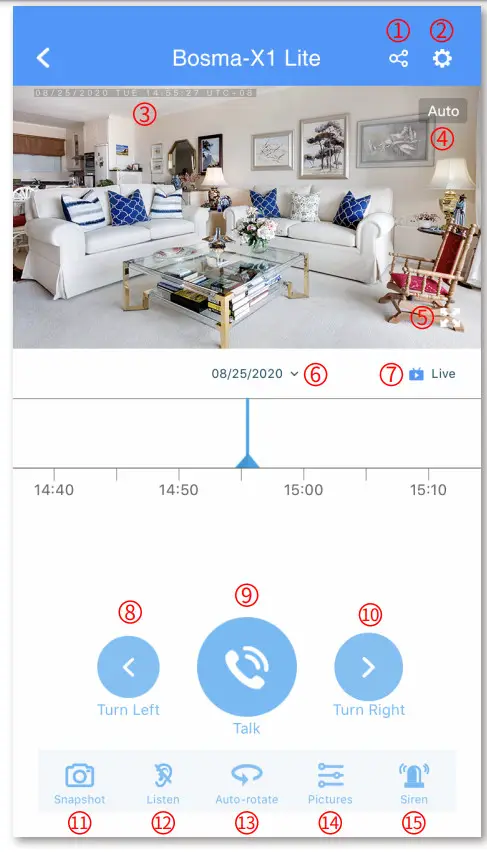 BOSMA X1 Lite Security Camera - MENU DESCRIPTION