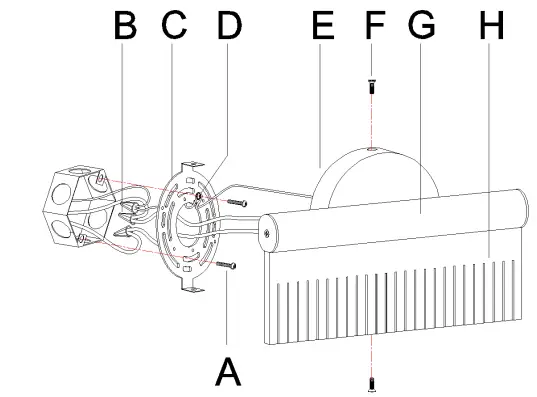 ZEVNI-A04658-Upend-10-2-Inch-1-Light-Matte-Gold-LED-Modern-Contemporary-Vanity-Light-FIG-3