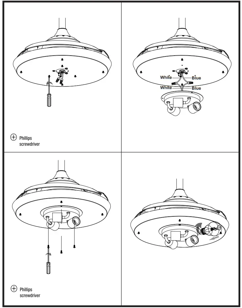 Parrot Uncle F3525110V 36 Inch Industrial Ceiling Fan with Lighting and Remote - fig8