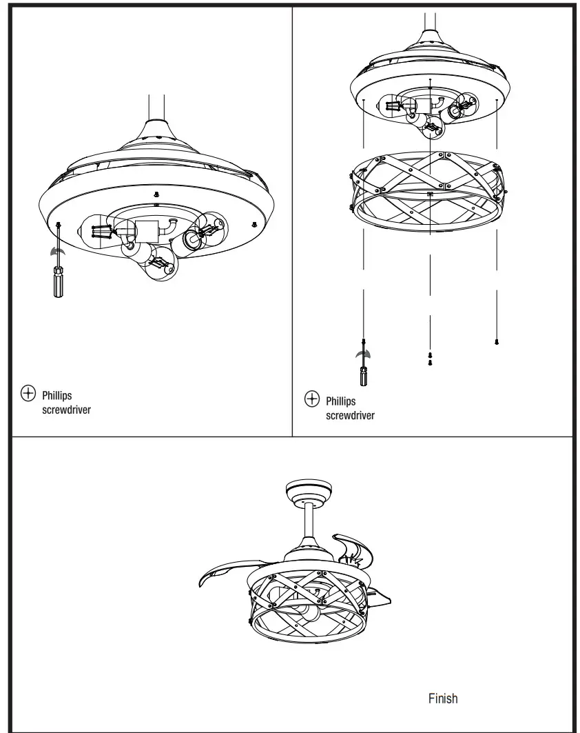 Parrot Uncle F3525110V 36 Inch Industrial Ceiling Fan with Lighting and Remote - fig9