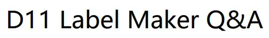 NIIMBOT D11 Label Maker Machine Instructions