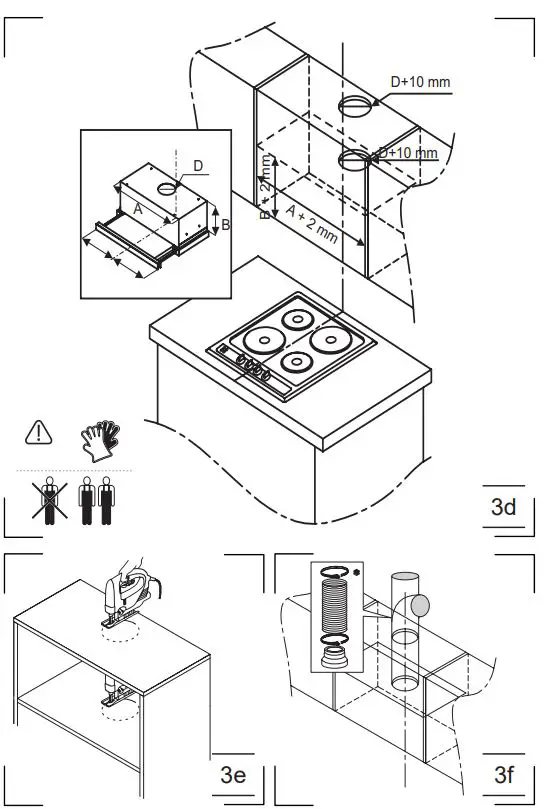 Amica OTC6211B Kitchen Extractor Hood Instruction Manual - How to use
