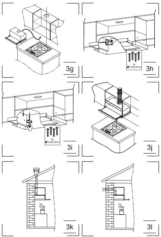 Amica OTC6211B Kitchen Extractor Hood Instruction Manual - How to use
