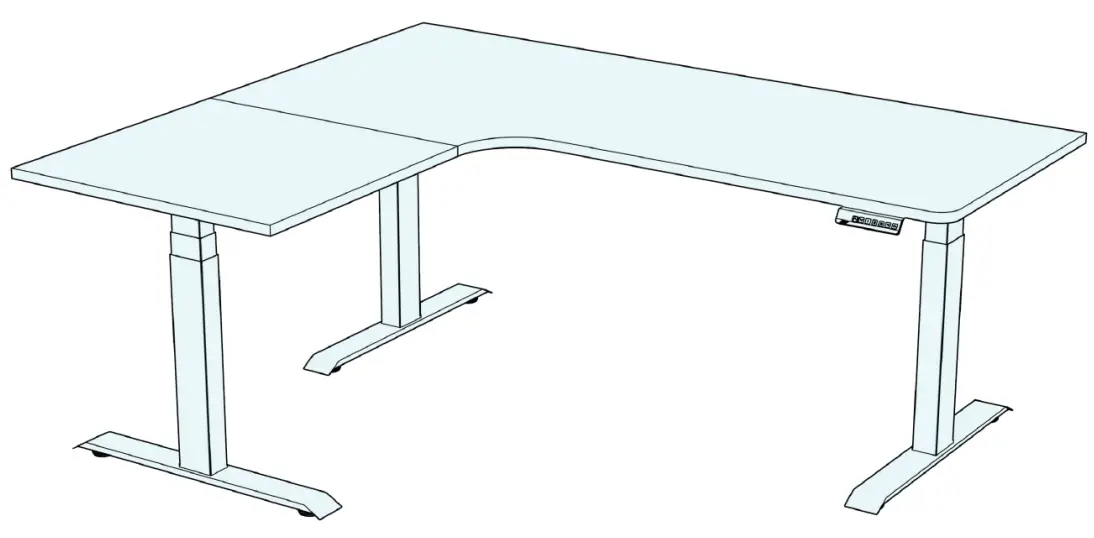 DESKY L-Shape Sit Stand Desk