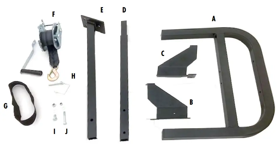 BLACK ICE SNO LIFT WINCH Snowmobile Lift with Winch-fig1