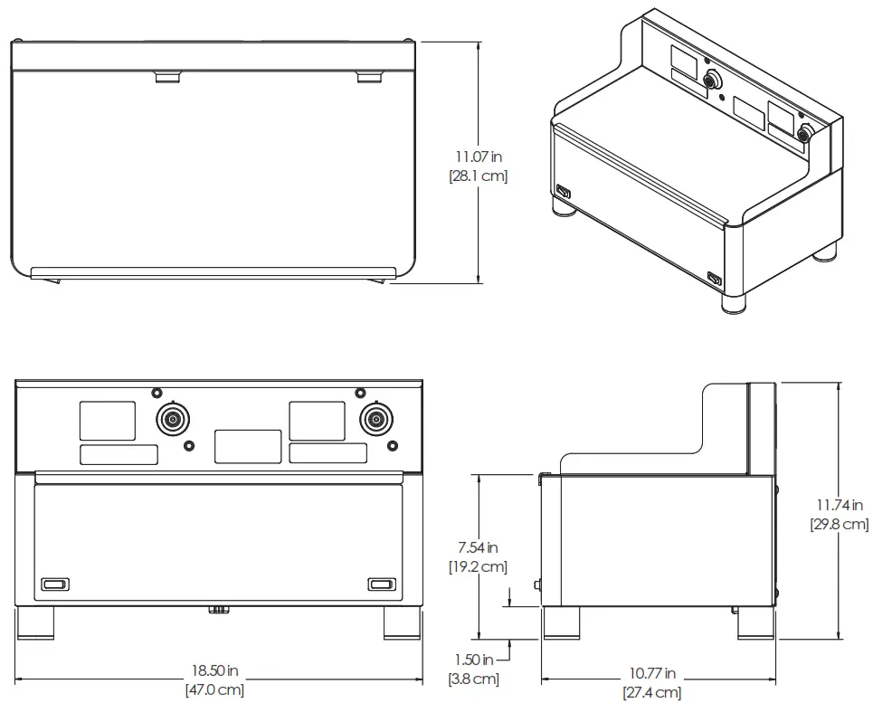 Curtis GEM5XSIFT GEMX IntelliFresh Satellite Stand - DRAWINGS 1