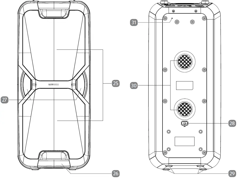 MEDION MD 44468 Bluetooth Party Sound System 2