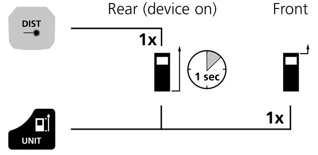 Laserliner F080.838A Laser Range Master Gi5 - Change measurement point (reference)