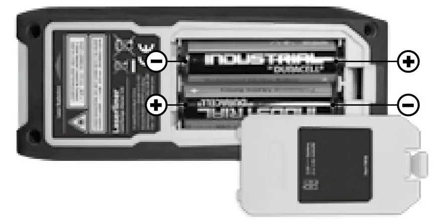 Laserliner F080.838A Laser Range Master Gi5 - Inserting batteries