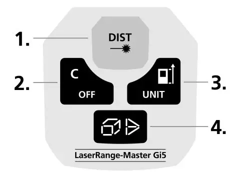 Laserliner F080.838A Laser Range Master Gi5 - KEYPAD