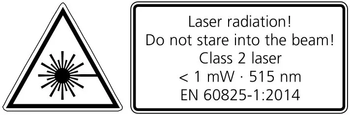 Laserliner F080.838A Laser Range Master Gi5 - Using class 2 lasers