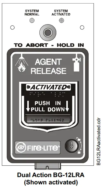 FIre-LITe ALarms BG-12LRA Agent Release Pull Station - fig 2