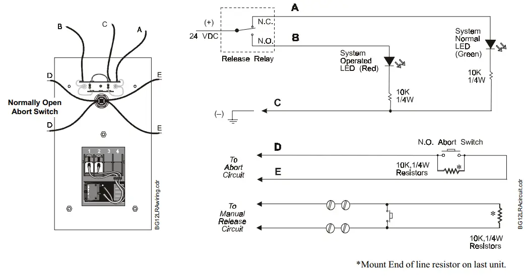 FIre-LITe ALarms BG-12LRA Agent Release Pull Station - fig 4