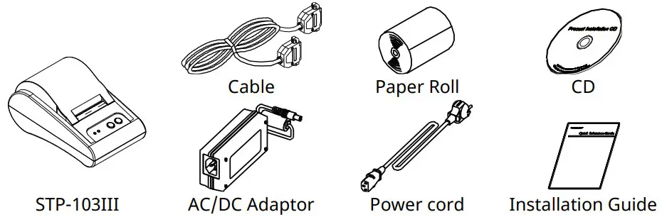 BIXOLON STP-103III Thermal Printer - Power cord