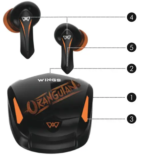WINGS Phantom 550 Wireless Earbuds - product