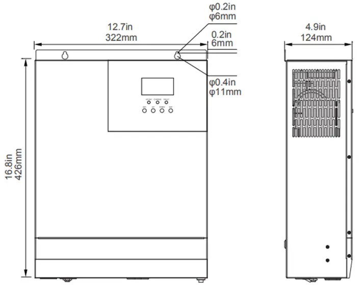 Temank 3000W Solar Inverter Pure Sine Wave 24V 120V Off-Grid Power Inverter -