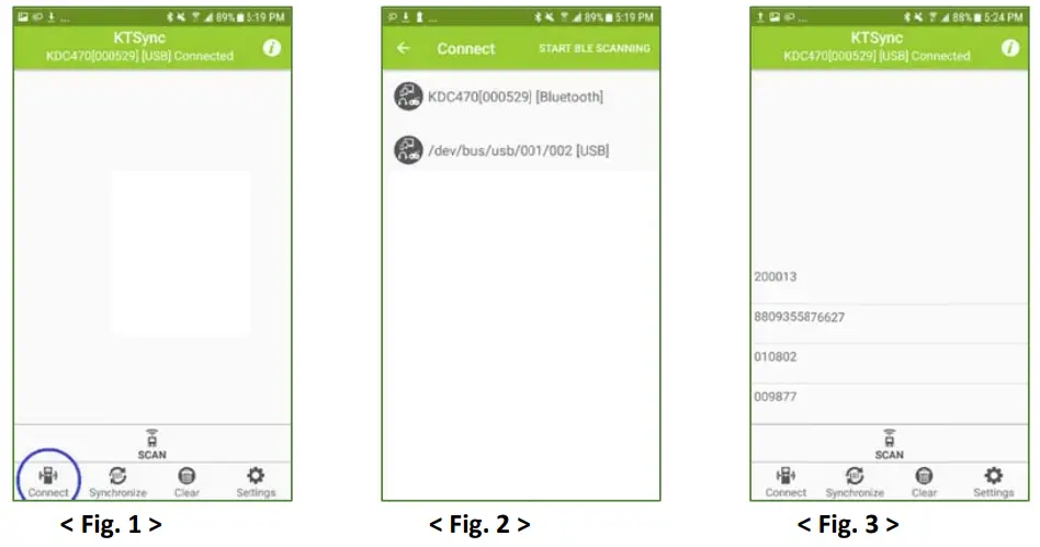 Koamtac KDC380 Bluetooth Barcode Scanner - KTSync