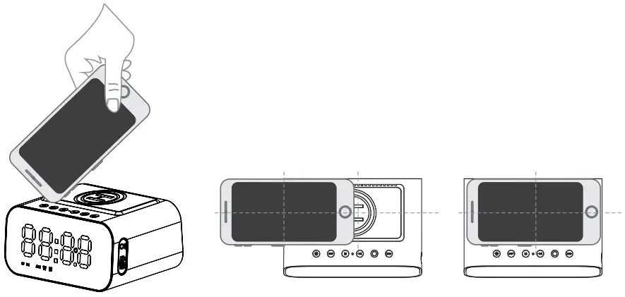 Lotuze BT510 Digital Alarm Clock with Wireless Charging and USB Charger-8