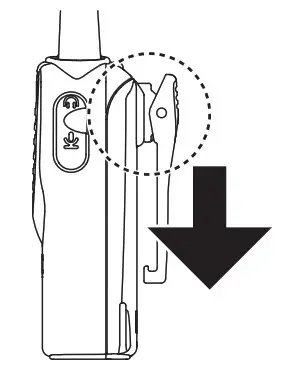 MagOne DMR Portable Radio A8-Attaching the Belt Clip