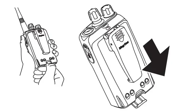 MagOne DMR Portable Radio A8-Removing the Battery
