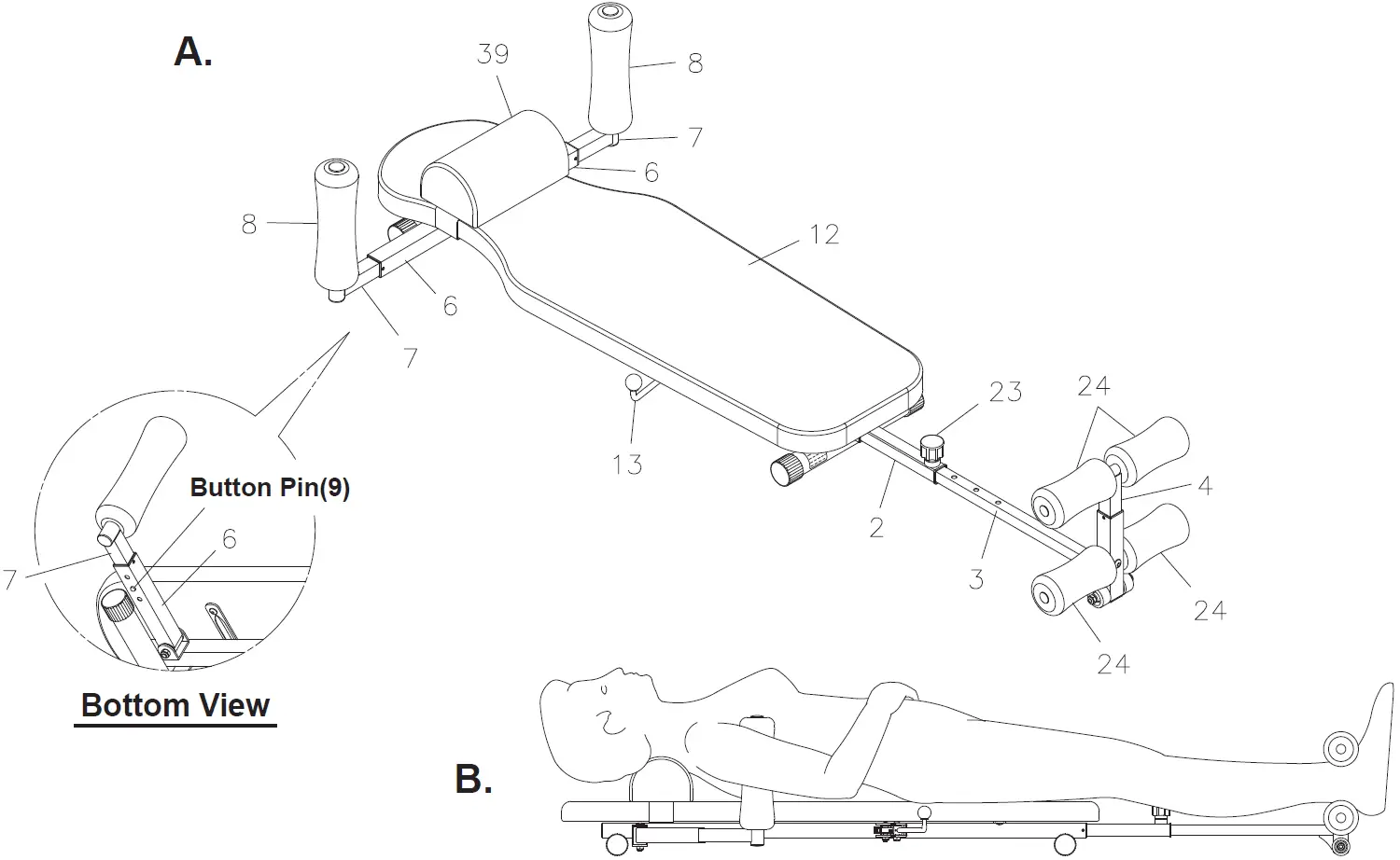 Back Stretch Bench Pro