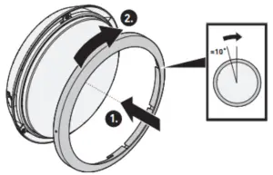 Crompton Melana CCT Outdoor Bulkhead.turning clockwise