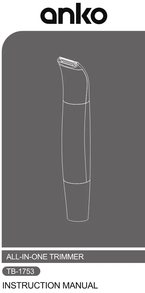 anko All In One Trimmer Instruction Manual