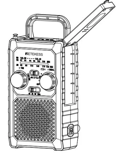 RETEKESS TR201 Emergency Radio - USING THE FLASHLIGHT & READING LAMP