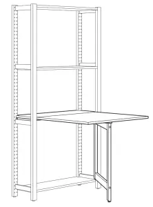 IKEA 394.849.16 IVAR Stol Skladany Sosna - Skladany