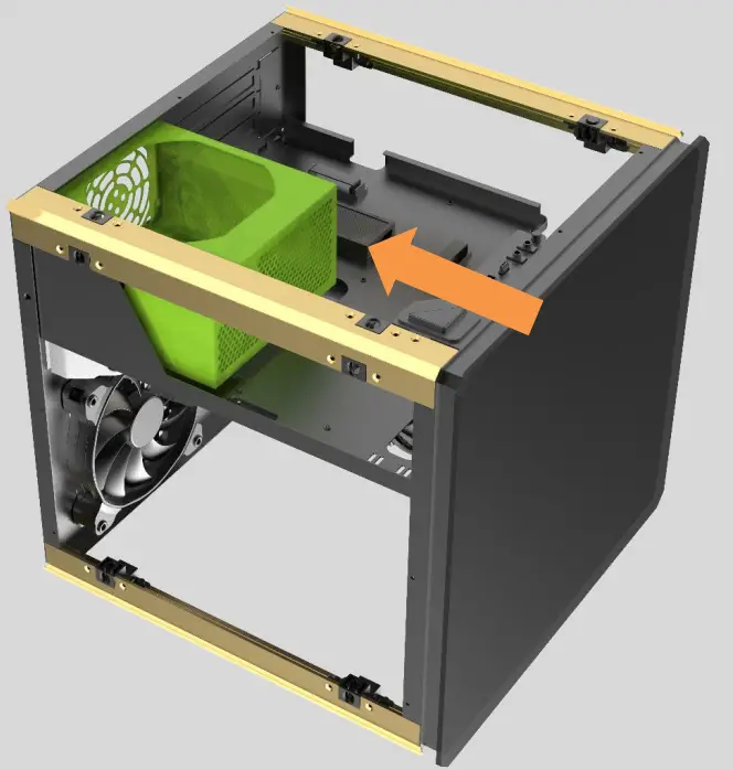 AZZA CSAZ 902 Luxurious Cube Case with Infinity Mirror - Power supply