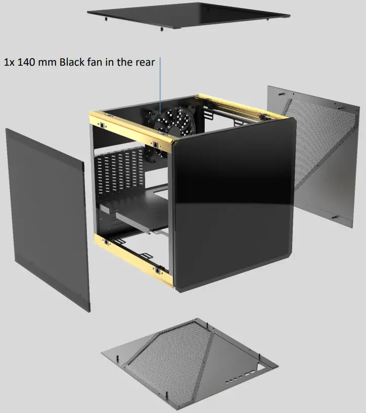 AZZA CSAZ 902 Luxurious Cube Case with Infinity Mirror - easily disassembled