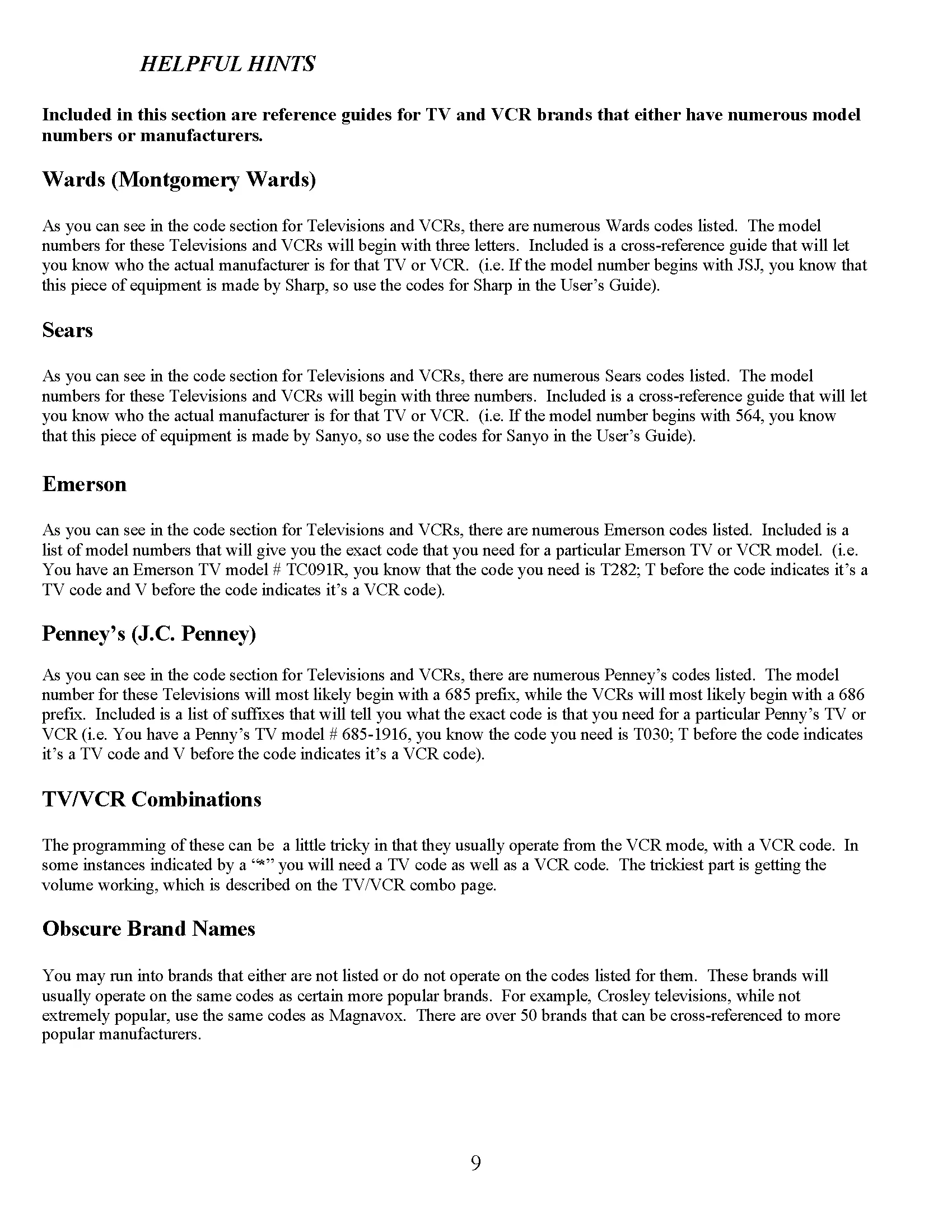 Millennium Remote Setup Codes