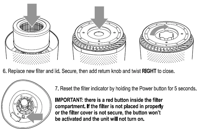 guardian technologies AC4250 Air Purifier with UV-C Instruction fig 7