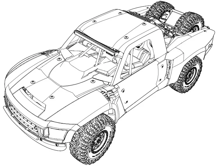 Losi LOS05021 Super Baja Rey 2 0 Smart 1 6 4WD Vehicle Toy