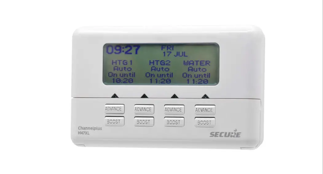 Secure Channelplus H47xl Series 2 Four Channel Central Heating And Hot Water Programmer Instruction Manual