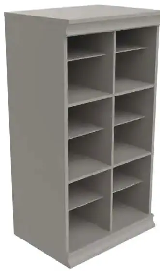 CLOSETMAID 21.39 in. W Smoky Taupe Modular Storage Stackable 12-Shelf Unit with Dividers pro