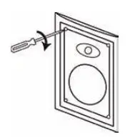 JBL L226W - Screw down each of the four Phillips-head screws