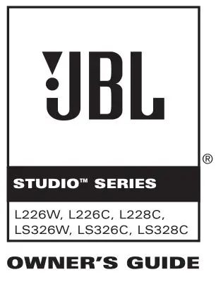 JBL Studio Series Manual