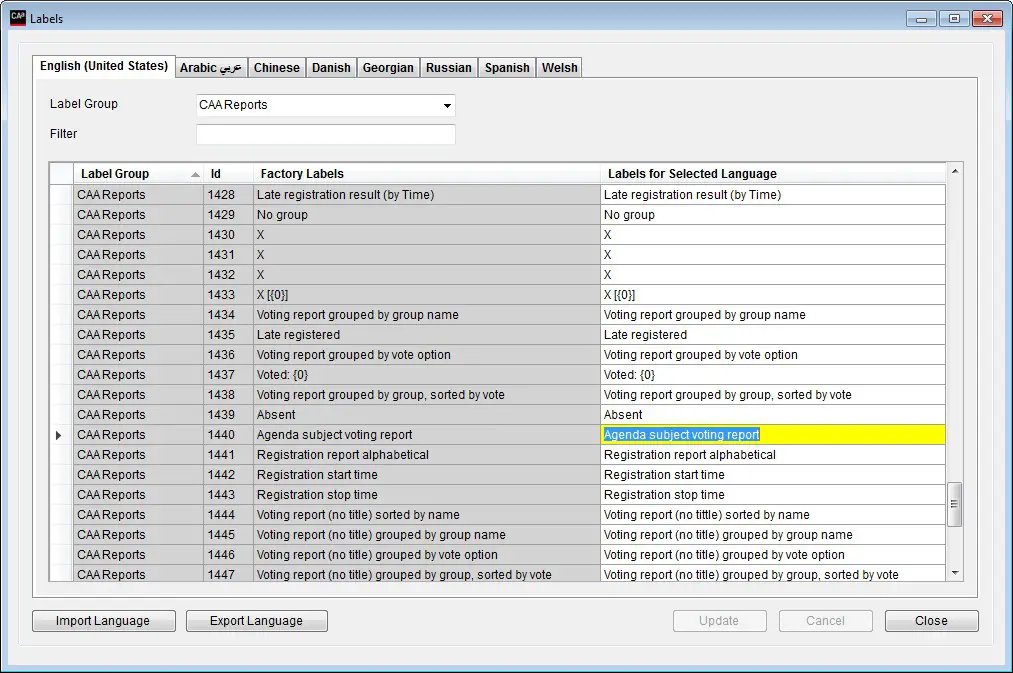 SHURE SW6000 CAA Customized Reports - Customized Reports 3