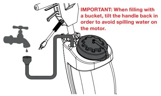 Mytee ECO14 PRO Orbital Floor Machine - Filling the Shampoo Tank