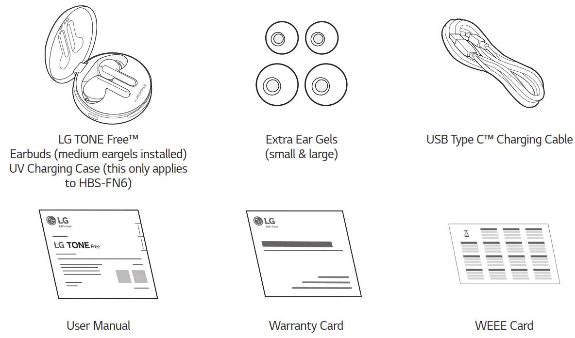 LG HBS FN4 Tone Free Bluetooth Stereo Headset - fig