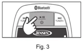 JENSEN CD 60R BT Bluetooth CD Player with Digital FM Radio and Bass Boost - fig 6