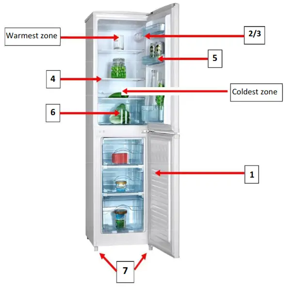 ice-king IK20569SE Silver F Rated Fridge Freezer - fig 2