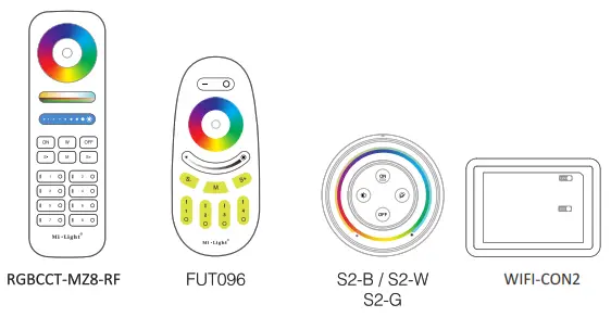 MiBOXER RGBCCT-MZ8-RF 8 Zone MiLight LED RGB and CCT RF Remote - Purchased separately
