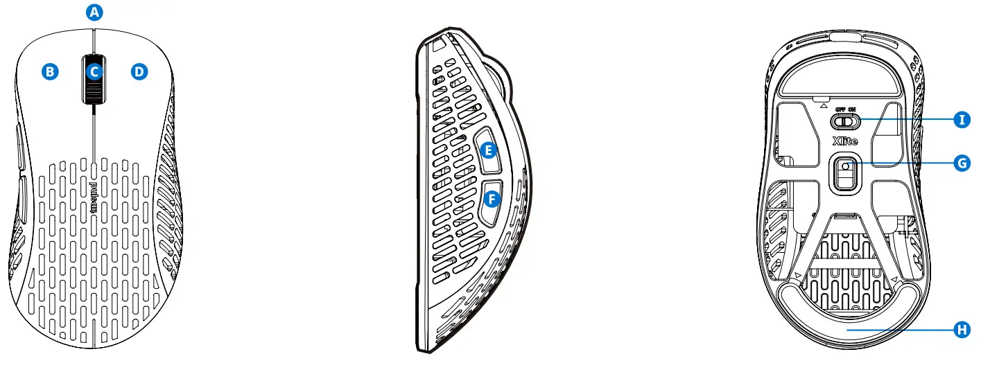 Pulsar S0932I7F5C Xlite Wireless Gaming Mouse - 4