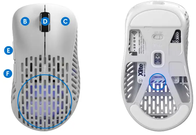 Pulsar S0932I7F5C Xlite Wireless Gaming Mouse - 5