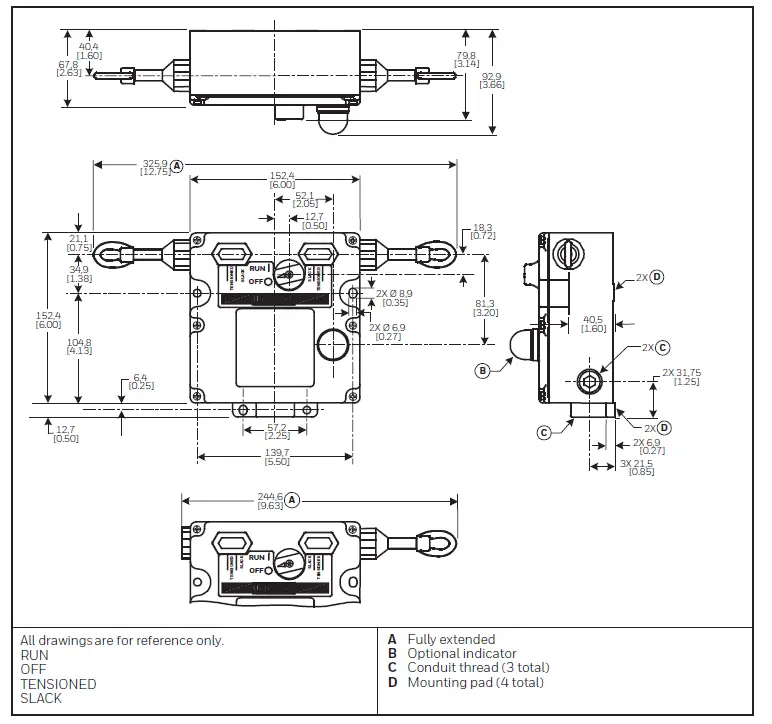 Honeywell PK 80169 CABLE PULL SWITCH WITHOUT BROKEN CABLE DETECTION FIG 2
