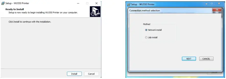 Xiamen Labelrange Technology WU550 Label Printer - Installing the wireless Driver Software 1