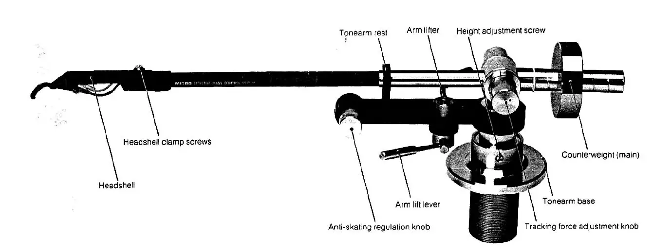 MICRO SEIKI MA-707 Dynamic Balance Gimbal Bearing Tonearm 1